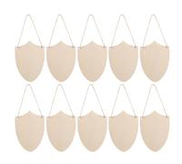 MUCKLILY Plaque de bois vierge, décor en bois brut, 10 pièces, bouclier en bois, ficelle de jute, décorations de, événement d'anniversaire