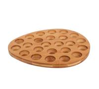 MUCKLILY Porte-œufs en Bois Naturel 24 Compartiments - Plateau Organiseur pour Œufs Frais, Support Compact pour Réfrigérateur et Plan de Travail, Accessoire Rangement la Cuisine Pratique