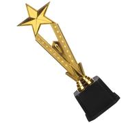 MUCKLILY Trophée Compétition en Plastique Doré D'étoile à Cinq Branches, Décoration Créative pour Cérémonie Scolaire et Jeux Éducatifs Garçon et Filles