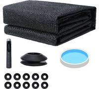 Mucola bâche de piscine bâche solaire chauffage solaire bâche thermique encastrable Quick-Up-Pools piscine à parois en acier - noir Ø 457cm