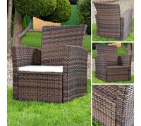 Mucola Fauteuil de jardin Réglable Fauteuil relax brunPoly rotin Meubles de jardin Balcon Fauteuil de relaxation Fauteuil de jardin