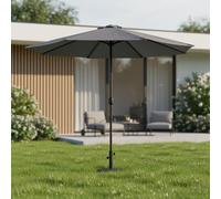 Mucola Parasol Ø3m Parasol de jardin pivotant à 360° Parasol de terrasse Parasol de marché Parasol de plage - Gris