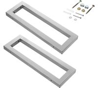 Mucola Porte-serviettes Support de lavabo Barre porte-serviettes Console de lavabo ArgentWashbecken Waschtischplatte - 2er Set 50cm