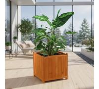 Mucola Pot de fleurs Jardinière carrée Support de fleurs Bac à plantes en bois Pot de fleurs Cache-pot - 50 cm