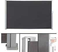 Mucola Store latéral extensible Protection visuelle opaque Store latéral Support mural Paroi de protection visuelle Protection contre le vent - Anthracite 180x300 cm