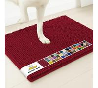 Muddy Mat® | Super Absorbent Door Mat Indoor, Microfiber Quick Dry Chenille Entryway Rug, Non-Slip Front Door Mat, Indoor Mats for Entryway, Machine Washable Pet Rug, Maroon 24"x36"