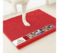 Muddy Mat® | Super Absorbent Door Mat Indoor, Microfiber Quick Dry Chenille Entryway Rug, Non-Slip Front Door Mat, Indoor Mats for Entryway, Machine Washable Pet Rug, Red 24"x36"
