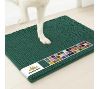 Muddy Mat® | Super Absorbent Door Mat Indoor, Microfiber Quick Dry Chenille Entryway Rug, Non-Slip Front Door Mat, Indoor Mats for Entryway, Machine Washable Pet Rug, Dark Green 24"x36"