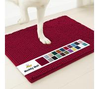Muddy Mat® | Super Absorbent Door Mat Indoor, Microfiber Quick Dry Chenille Entryway Rug, Non-Slip Front Door Mat, Indoor Mats for Entryway, Machine Washable Pet Rug, Maroon 18"x28"