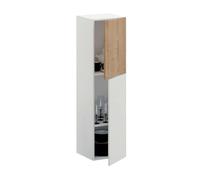 MUEBLES PITARCH Nilo Meuble TV, Modules Horizontaux ou Verticaux, Piston de Retenue, Couleur Chêne Doré et Blanc, 42 x 150 x 40,5 cm