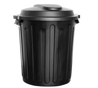 Mülleimer 60L Robin Noir Rond avec Couvercle Anti-odeur, Plastique