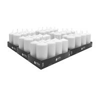 Müller Kerzen - Lot de 48 Bougies Piliers Blanches - Ø 57 x 120 mm - 32 Heures Longue Durée - Cire Sans Parfum, Anti-Goutte, Non Toxique - Bougie Décorative Pour la Maison, Mariage - Qualité RAL