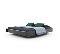 Müller Möbelwerkstätten Lit Flai - 160 x 200 cm - CPL carbone avec bord en contreplaqué de bouleau