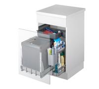 MÜLLEX Boxx 40-R P Collecteur de déchets encastré Poubelle 35 L Coulisse pour produits de nettoyage 50 cm
