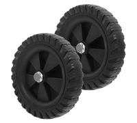 MUELODSIC 2 Pièces Roue pour Compresseur D'air Roue pour Compresseur D'air Roulette Caoutchouc Noir Pièce de Rechange Mobilité Fluide