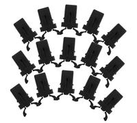 MUELODSIC 20pcs Loquets à Ressort Auto-bloquants Noirs en Abs pour Couvercle de Poubelle, Clips de Remplacement Polyvalents pour Poubelles Domestiques et Espaces Publics