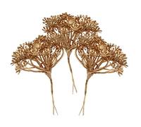 MUELODSIC 3 Pièces Feuillage Artificiel Simulé Eucalyptus Doré Décoration Table Intérieure Chambre Salon Fausse Plante pour Mariage Fête