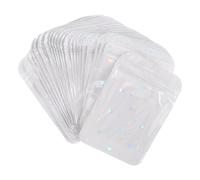 MUELODSIC 50pièces Sachets Plastiques Cœur Pochettes Refermables à Fermeture Éclair Transparentes pour Cartes Bijoux Emballage Échantillon