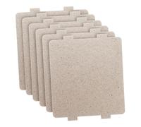 MUELODSIC 6 Pièces Plaque Mica Micro-ondes Feuille Mica Résistante Haute Température Accessoire Remplacement Four Micro-ondes Couverture Guide Ondes Adaptable Protection et Polyvalente