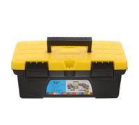 MUELODSIC Boîte à Outils Noire en Plastique Grande Capacité Mallette Portable pour Protéger et Organiser Lors de Réparations à Domicile et Voiture