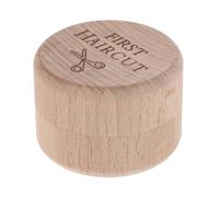 MUELODSIC Boîte à Souvenirs pour Bébé en Bois de Hêtre, 5 X 5 X 3,5 Cm, Coffret Commémoratif pour Première Coupe de Cheveux et Cordon Ombilical, Rangement Élégant pour Présent de Naissance