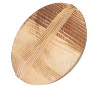 MUELODSIC Couvercle de Casserole en Bois Naturel 125 CM Mini Couvercle Rond pour Wok et Bols à Nouilles Protection Anti-Débordement et Anti-Brûlure Accessoire la Cuisine Domestique