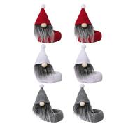 MUELODSIC Lot de 6 Set de Décorations pour Bouteilles de Vin en Tissu de GNOME de Noël Ornements Festifs pour Verres et Bouteilles Décoration de Table Hivernale pour Fêtes