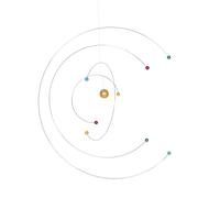 MUELODSIC Mobile Suspendu Décoratif Robuste et Facile à Nettoyer en Métal Scientifique Thème de L'astronomie Structure Atomique Décoration Moderne pour Chambres et Bureaux