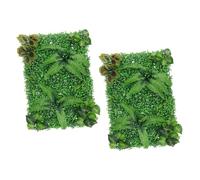 MUELODSIC Panneau Végétal pour Fond de Jardin Vert 2pcs en Plastique et Fleur de Soie, Résistant la Déformation la Décoloration, pour Décoration Extérieure
