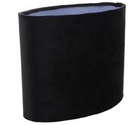 MUELODSIC Petit Léger et Facile à Installer Abat Jour Ovale en Tissu Décoratif Noir Éclairage Diffus Élégant pour Lampe de Table pour Chambre ou Salon