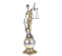 MUELODSIC Statue Résine Déesse Justice Élégante avec Base Stable Sculpture Femme Justice pour Décoration Bureau et Maison Figurine Symbole Équité et Stabilité