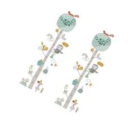 MUELODSIC Toise Autocollante Murale pour Garçon et Filles Design Animalier Coloré, Pvc Solide sans Décoloration, pour Chambre de Bébé et Mesure Taille