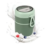 Muesli Cup en Acier Inoxydable, 710ml Bol Muesli à Emporter Étanche avec Cuillère et Poignée, Cereal Cup Isotherme à Double Paroi, Pot sans BPA pour Yaourt Parfait, Bureau, Voyage, École