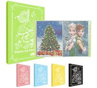 MUFEKUM Album de Peinture Diamant, A3 avec 60 Pochettes Transparentes, Livre de Rangement pour Images de Peinture Diamant, Accessoires (Vert)