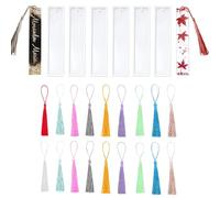 MUFEKUM Lot de 26 marque-pages en résine époxy avec pompons - Moule en silicone - Pour marque-pages personnalisés