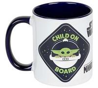 Mug 300ml en Céramique avec Illustration Grogu The Mandalorian en Coffret Cadeau Star Wars Blanc / Bleu