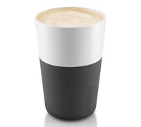 Mug 360 ml, set de 2 pc, avec couvercle en silicone, noir de carbone, Eva Solo