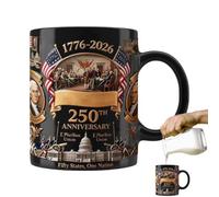 Mug à Café | Décoration intérieure patriotique pour les 250 ans des USA - 450ml 250e Anniversaire des USA Mug Café et Tasse Thé - Pour lait, latte, jus, eau, bureau, cuisine, anniversaire, fête,