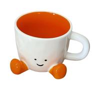 Mug À Café Drôle Accessoires de Boisson Charmants pour la Cuisine et la | Tasse à Thé Originale avec pour Femmes, Hommes, , Bureau, Collègues et Orange