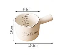 Mug à expresso de couleur crème vintage, avec une tasse à mesurer en céramique exquise, une tasse d'extraction, une petite verseuse. Fournitures scolaires, rentrée des classes Taille Uniqueporcelaine