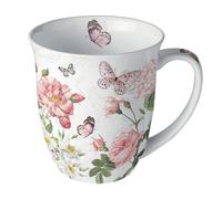 Ambiente Mug Amelia papillons et fleurs roses