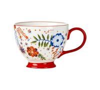Mug américain créatif en céramique peinte à la main 450 ml - Four à micro-ondes - Peut utiliser une grande capacité pour petit-déjeuner, lait, céréales, fleurs de frisson