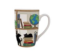 Mug arrondi XL 490ml Boite ouverte Bug Art Chaton Bibliothèque - KIUB