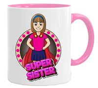 Mug avec inscription « Sister » et coffret cadeau - Tasse à café pour petit-déjeuner/cadeau d'anniversaire pour sœur/fête des mères
