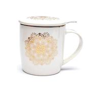 Zen et Ethnique Mug blanc avec infuseur métal - Mandala