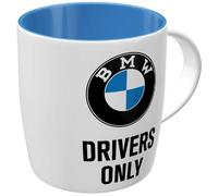 Nostalgic-Art Tasse à café rétro, 330 ml, Official License Product (OLP), BMW - Drivers Only - Idée de cadeau pour fans de BMW, mug en céramique, design vintage