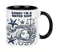 Mug bohème noir et blanc céleste, jolie tasse à café et à thé, tasse à café et à thé, tasse de marque Verseau, cadeau pour les Poissons, signes du scorpion, pour les amis proches et les proches