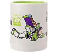 Widdop and Co. - Disney Buzz l'Éclair - Toy Story - Tasse en grès émaillé vert/blanc - Produit sous licence officielle Disney (325 ml).