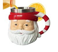 Mug Café de Noël 250 ml Accessoire De Boisson Isotherme Double Paroi Père | Tasses À Café Des Fêtes De Fin D'Année pour Bière Jus Lait Boisson Gazeuse Thé Eau Maison École Bureau