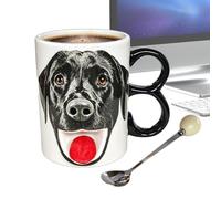 Mug Café Drôle Chien Langue Tirée Eau Petit-Déjeuner Tasses Boisson | Tasses À Thé En Céramique pour Maison Cuisine Lieu de Travail Salle de Pause Cafétéria Dortoir Après-Midi Thé